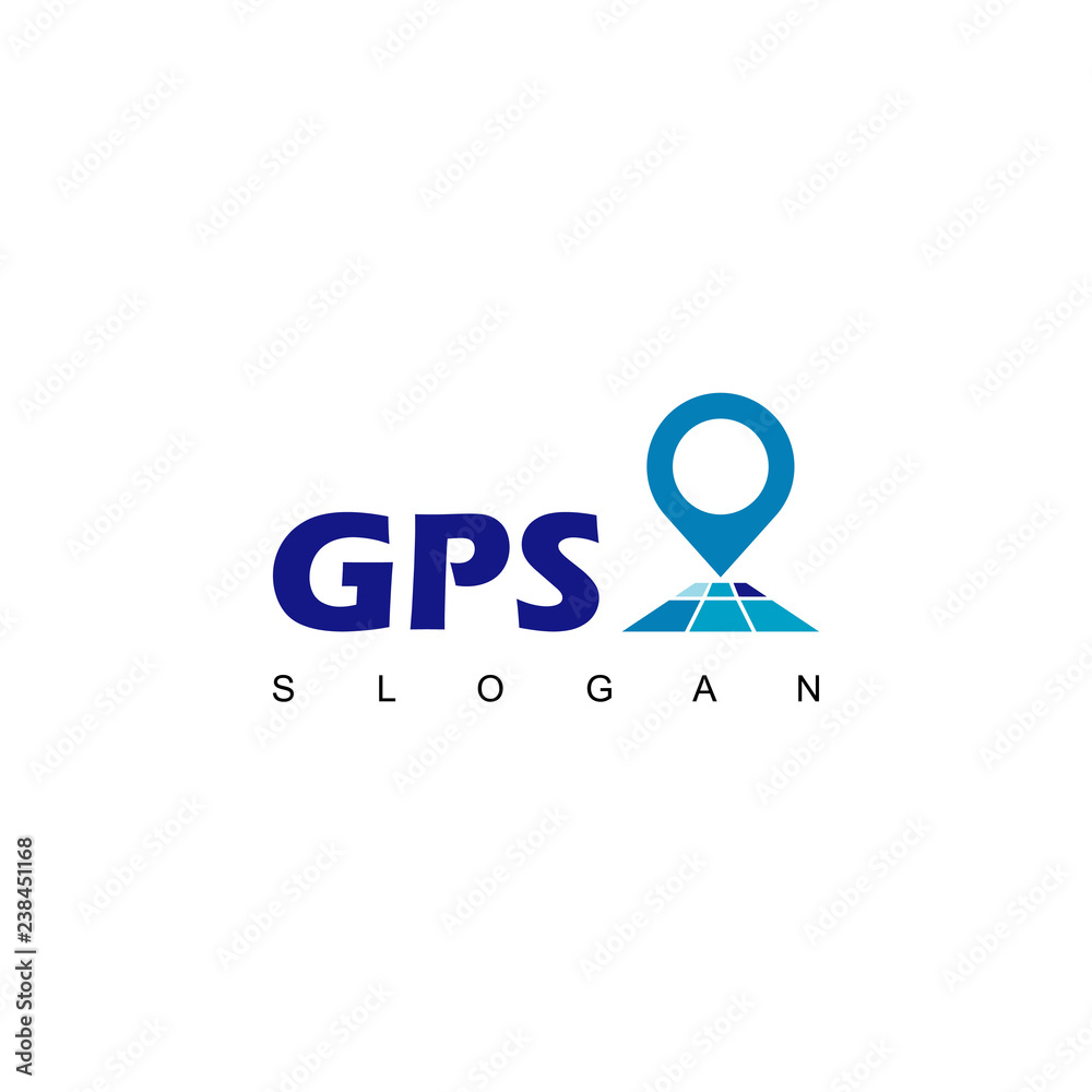 Gps Point Logo, Navigation And Compass Icon Design