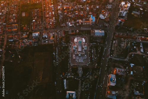 Bild auf Leinwand Aerial view of a town in Ethiopia