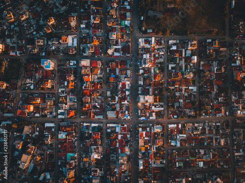 Fotografía Aerial view of a town in Ethiopia