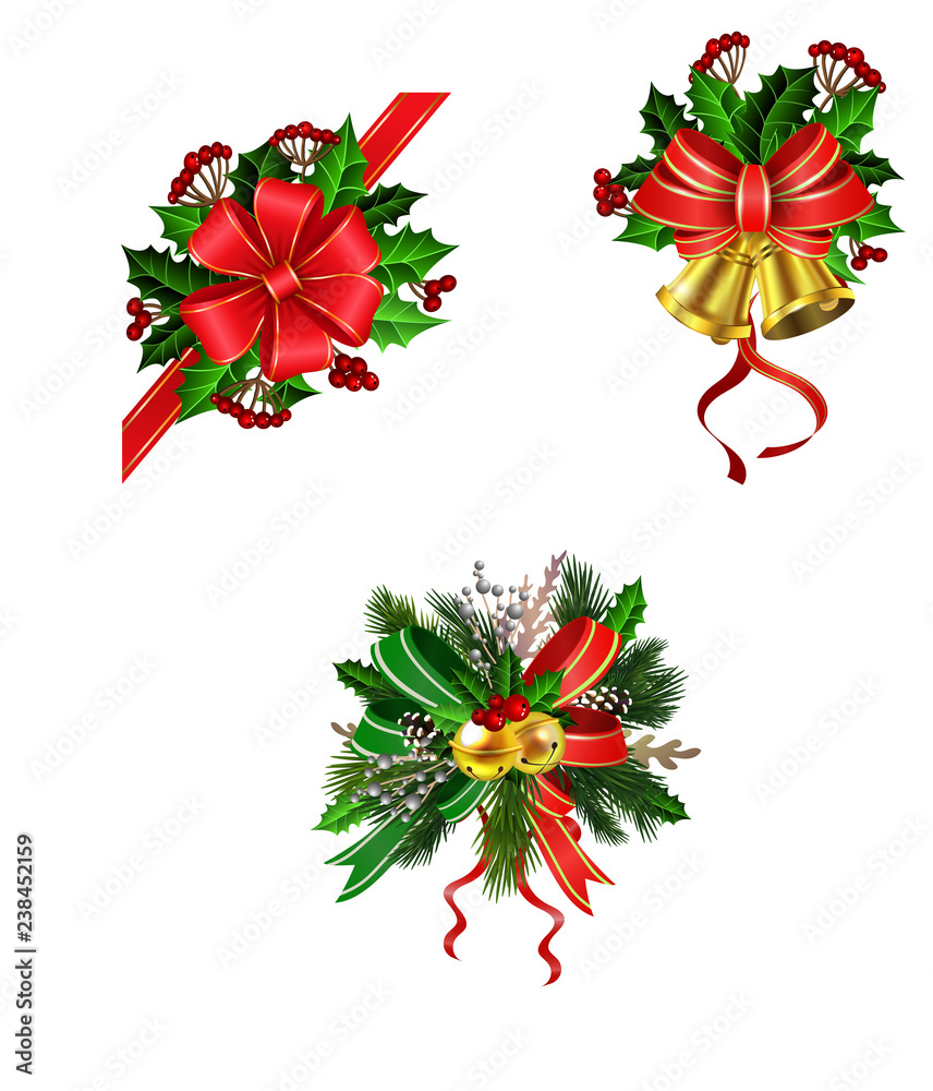 Christmas festive decoration from christmas tree branches Christmas festive decoration from christmas tree branches