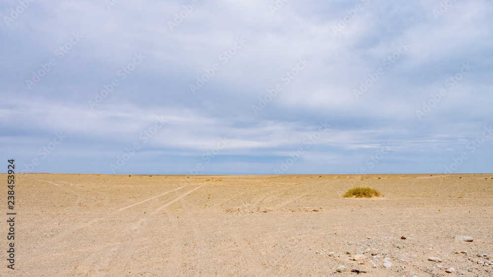 Gobi desert under sky near Dunhuang, Gansu, in northwestern China Gobi desert under sky near Dunhuang, Gansu, in northwestern China