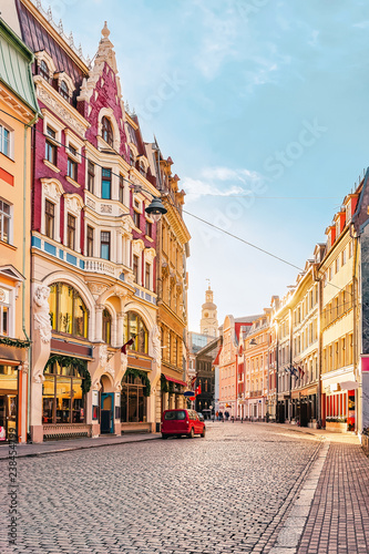 Street in Old Town of Riga photo