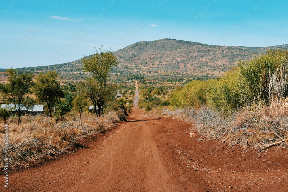 The arid landscapes of Kilome Plains, Kenya