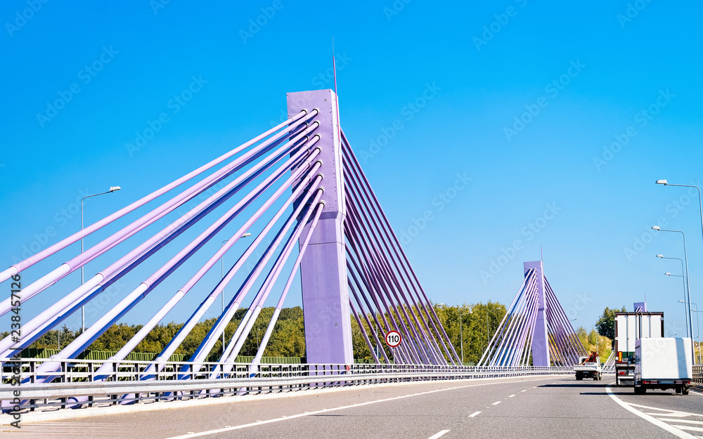 Fototapeta premium Bridge at modern highway Czech republic