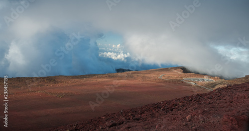 volcanic landscape in the clouds © Valdas