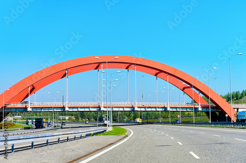 Bridge at modern highway road Czech republic Europe