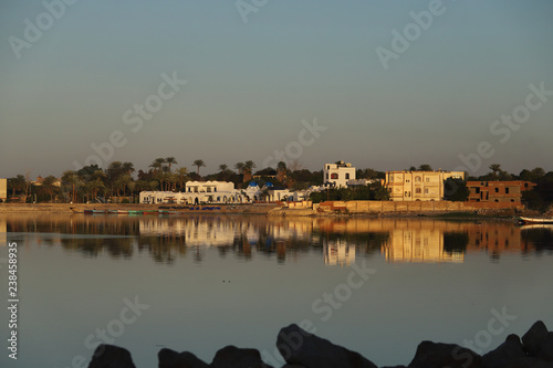 Qarun lake at the afternoon photo