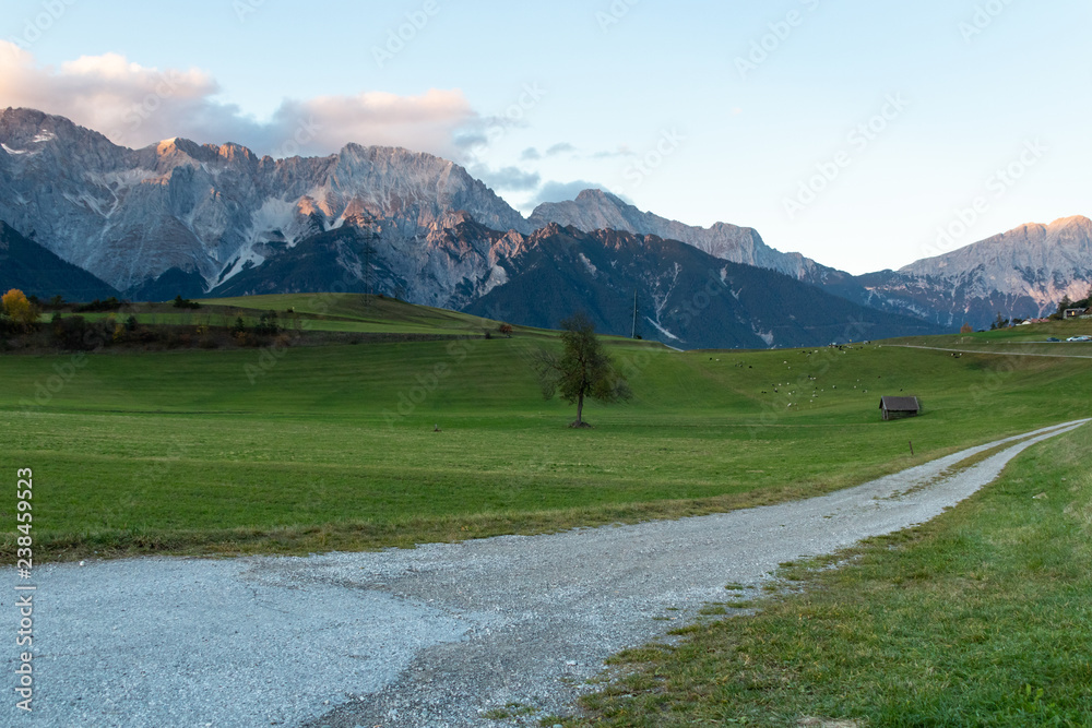 Fototapeta premium Panoramic view of an Austrian country