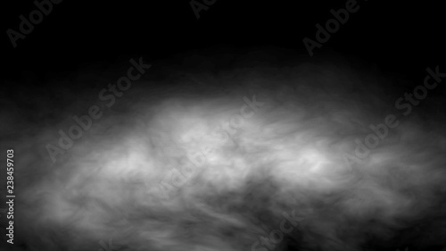 Dry ice smoke clouds fog background of fractal noise effect illustration. photo