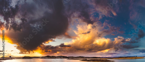 PANORAMA DE coucher de soleil