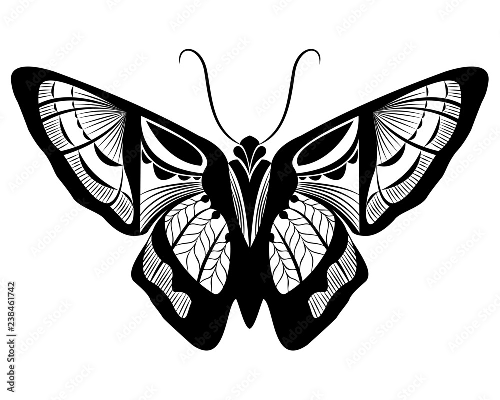 Premium Vector  Butterfly logo symbol stencil design tattoo