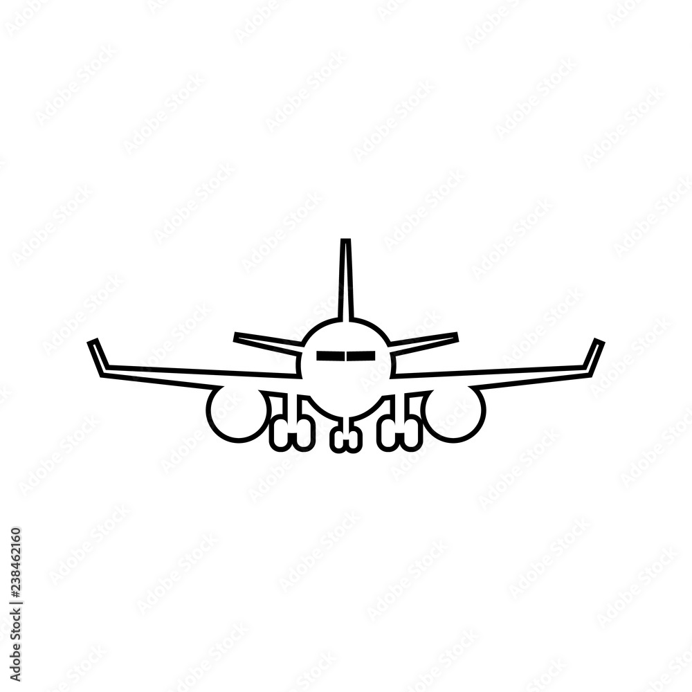 front of the plane icon. Element of cyber security for mobile concept and web apps icon. Thin line icon for website design and development, app development front of the plane icon. Element of cyber security for mobile concept and web apps icon. Thin line icon for website design and development, app development