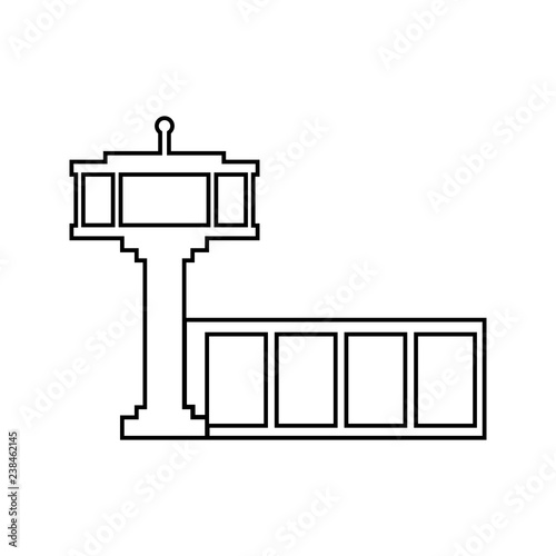 tower at the airport icon. Element of cyber security for mobile concept and web apps icon. Thin line icon for website design and development, app development