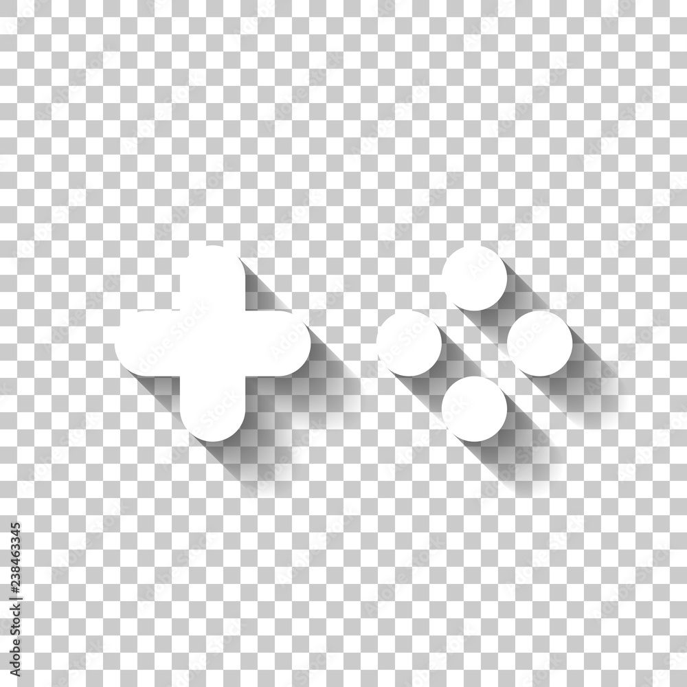 Logo of console or mobile game, controller or joystick, simple icon ...