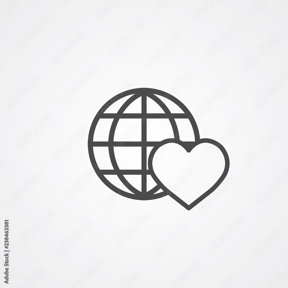 Heart vector icon sign symbol Heart vector icon sign symbol