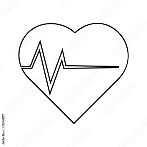 heart and palpitations icon. Element of cyber security for mobile concept and web apps icon. Thin line icon for website design and development, app development
