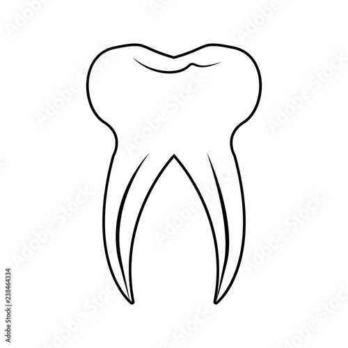 tooth icon. Element of cyber security for mobile concept and web apps icon. Thin line icon for website design and development, app development