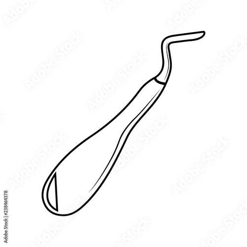 excavator dental icon. Element of cyber security for mobile concept and web apps icon. Thin line icon for website design and development, app development