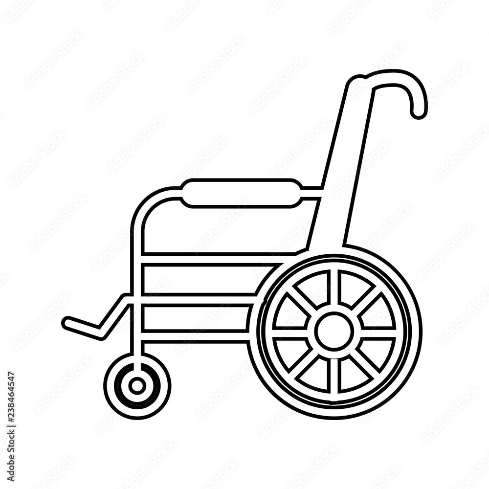wheelchair icon. Element of cyber security for mobile concept and web apps icon. Thin line icon for website design and development, app development