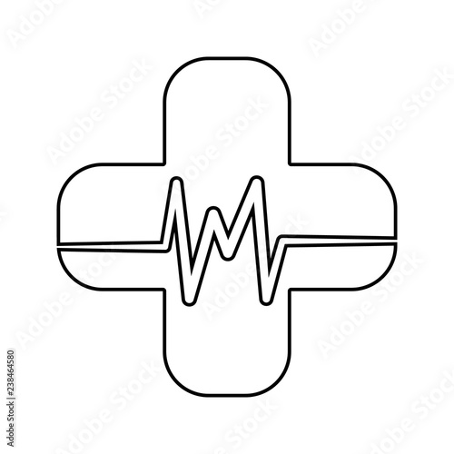 cross and palpitations icon. Element of cyber security for mobile concept and web apps icon. Thin line icon for website design and development, app development