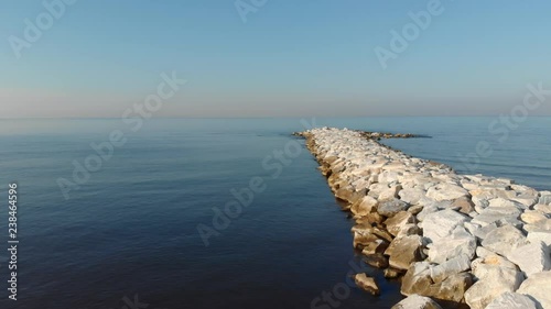 Leavy on the calm Italian mediterrenian sea photo