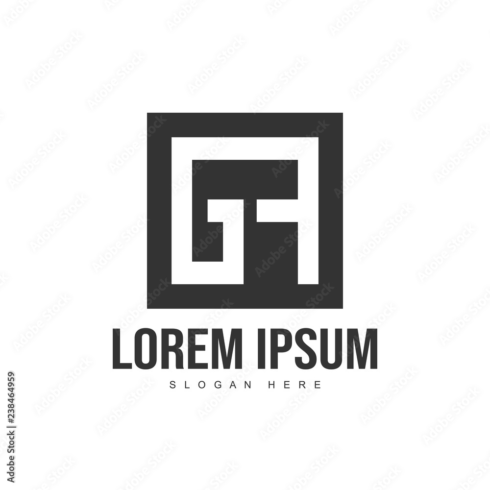 Initial letter logo template. Minimalist letter logo template