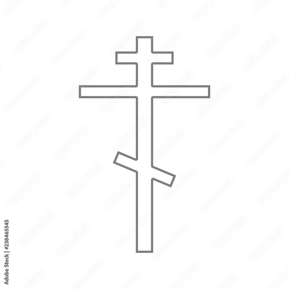 Religious cross icon. Element of cyber security for mobile concept and web apps icon. Thin line icon for website design and development, app development