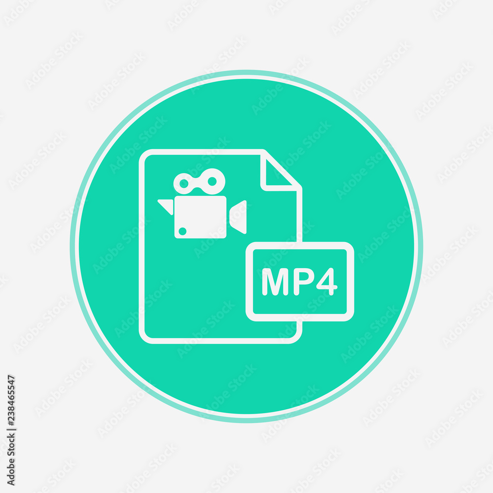 Video file vector icon sign symbol Video file vector icon sign symbol