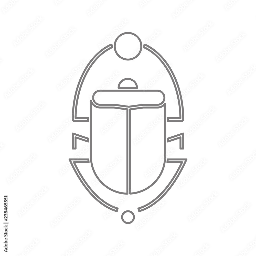 Scarab beetle icon. Element of cyber security for mobile concept and web apps icon. Thin line icon for website design and development, app development Scarab beetle icon. Element of cyber security for mobile concept and web apps icon. Thin line icon for website design and development, app development