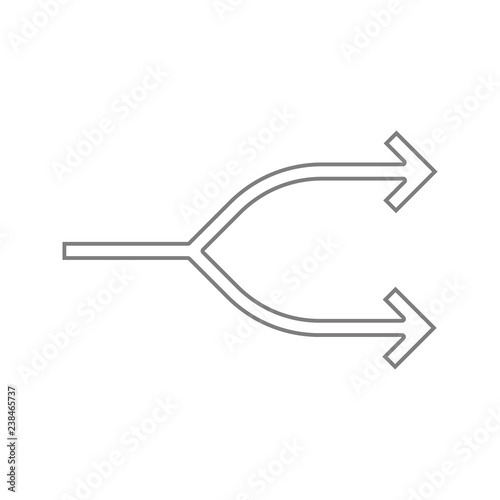 Two-way arrow symbol, arrow icon. Element of cyber security for mobile concept and web apps icon. Thin line icon for website design and development, app development