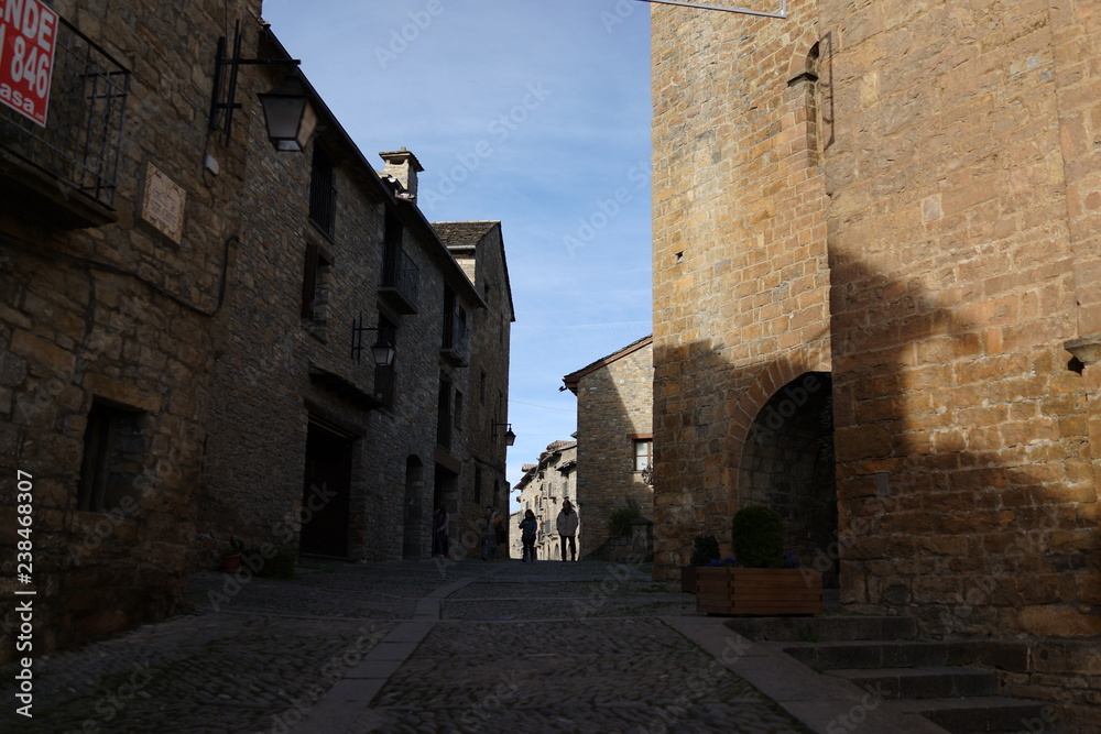 Ainsa.Medieval village of Huesca. Aragon. Spain