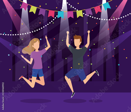 People on a party design