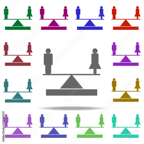 gender equality icon. Elements of Human Rights in multi color style icons. Simple icon for websites, web design, mobile app, info graphics