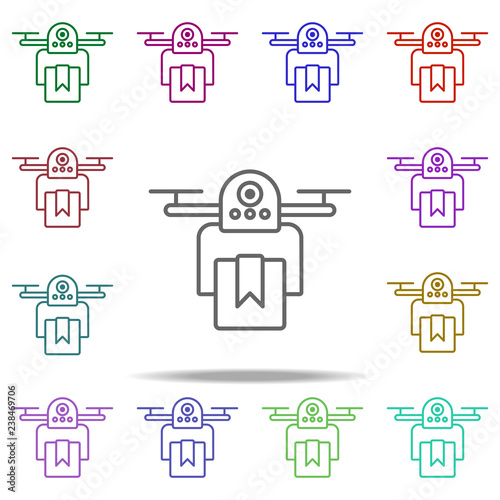 Drone supplier icon. Elements of intelligence in multi color style icons. Simple icon for websites, web design, mobile app, info graphics