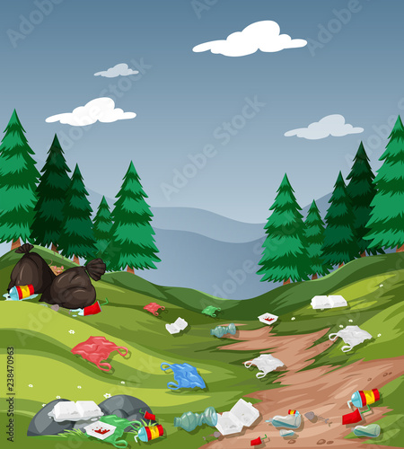 Pollution in the national park