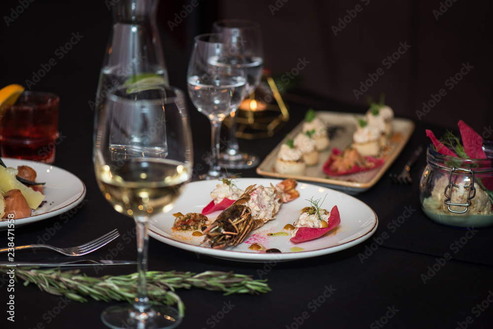 Lagustine tartare. Tasty restaurant dish Lagustine tartare. Tasty restaurant dish