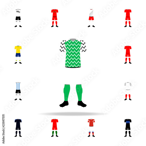 Nigeria national football form illustration icon. Football icons universal set for web and mobile