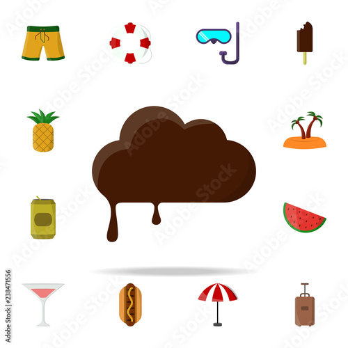 chocolate cloud colored icon. summer icons universal set for web and mobile