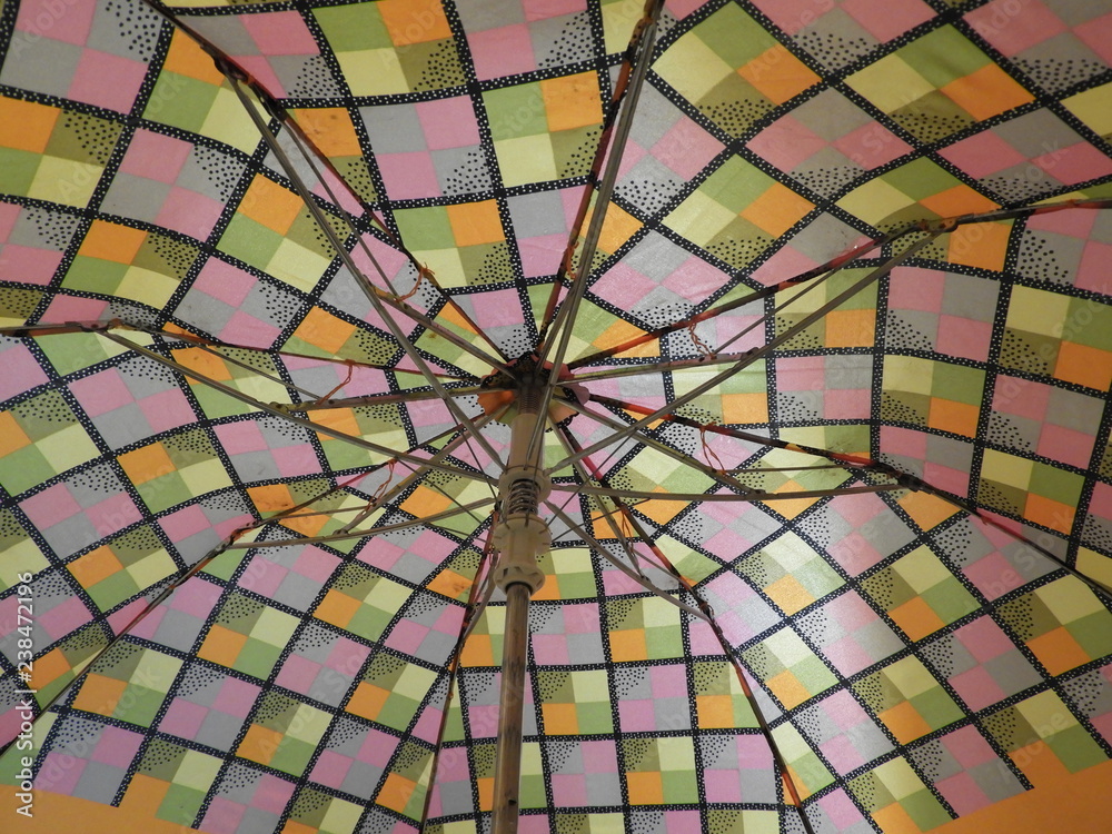 Top and underside of umberella/ brolly