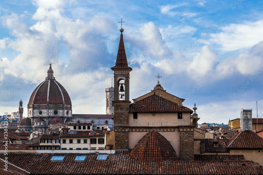 Panorama of Florence, Italy. View from terrace