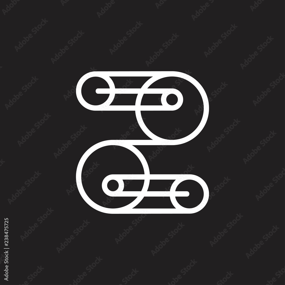 letter z rope machine logo vector letter z rope machine logo vector