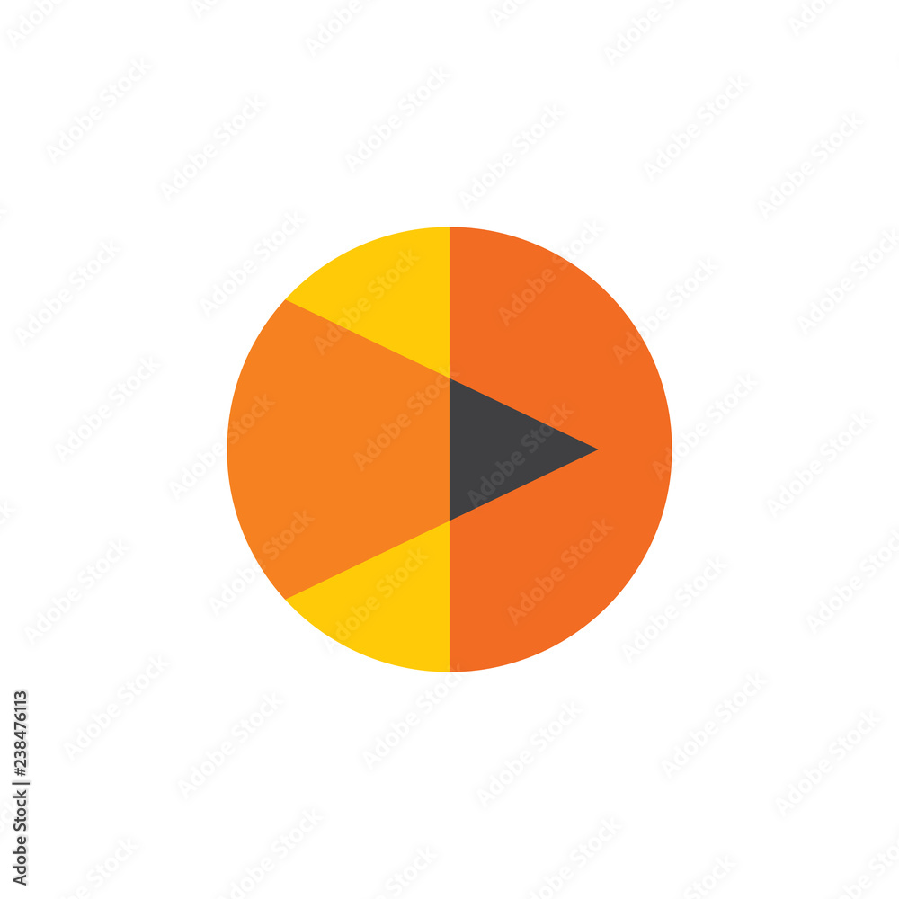 Fototapeta premium abstract geometric pencil logo vector