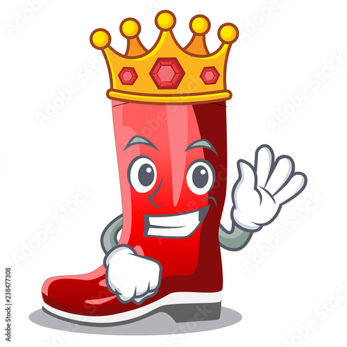 King muddy farmer boots shape the cartoon