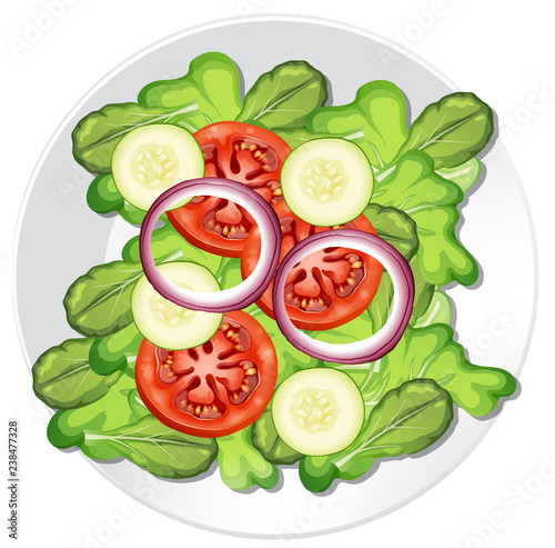 A healthy vegetable salad