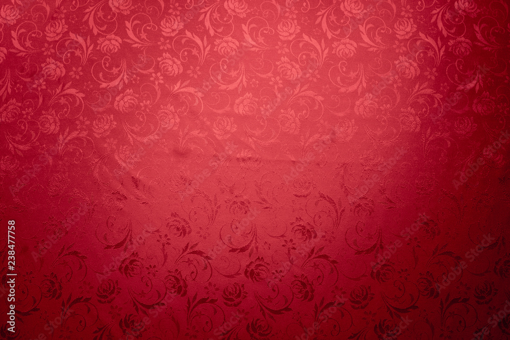 red tablecloth texture background, chinese new year background. - obrazy, fototapety, plakaty 