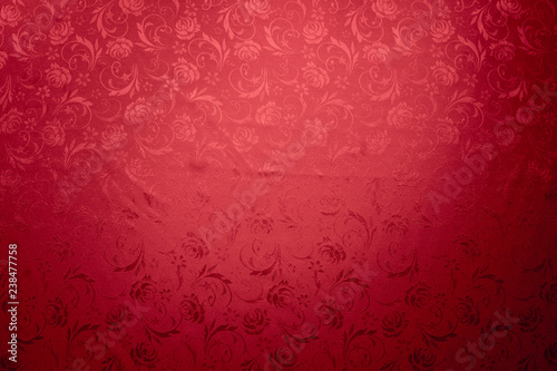 red tablecloth texture background, chinese new year background. photo