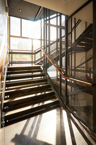 Modern steel stair case Loft design , interior design renovation conceptual .