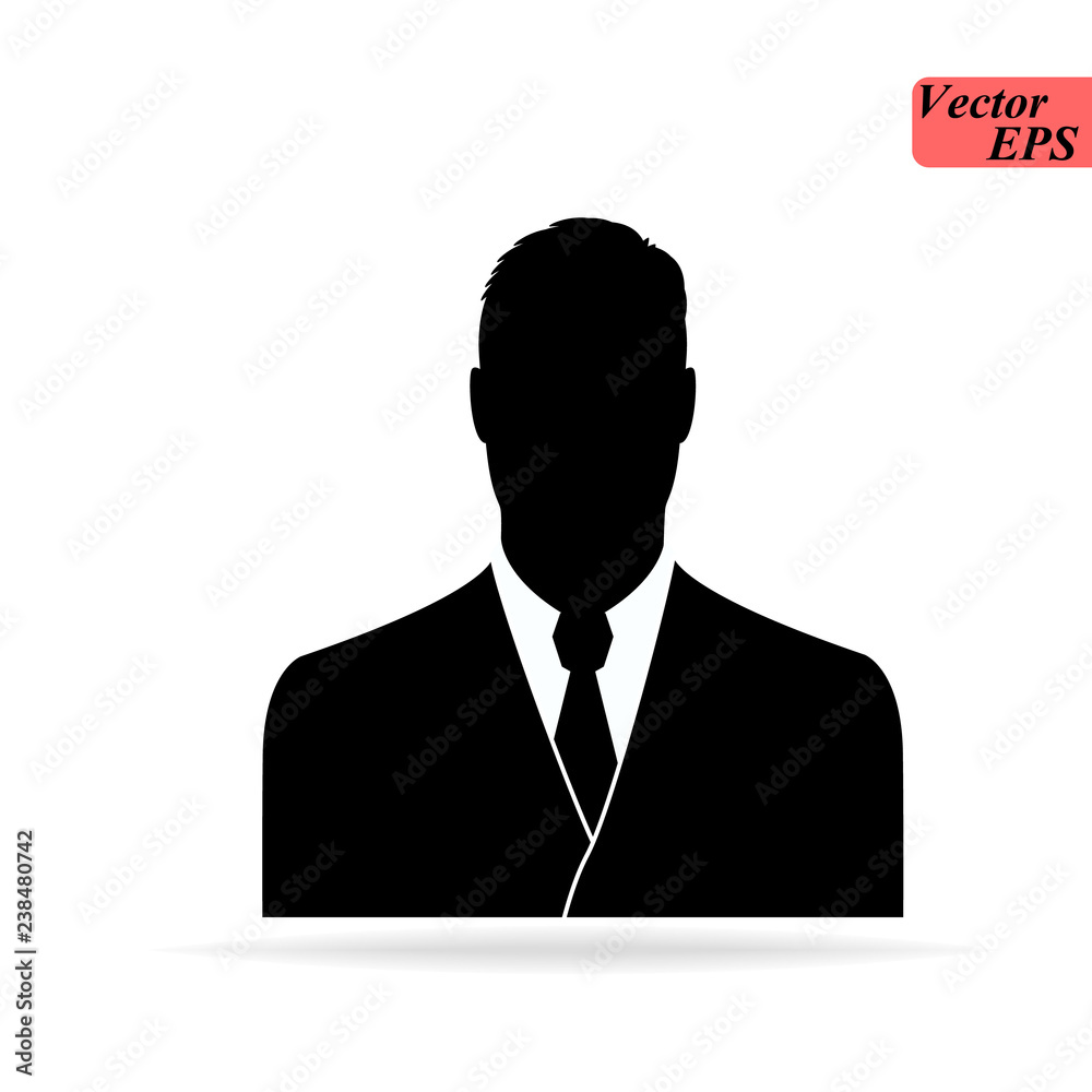 Businessman silhouette avatar profile picture. vector illustration eps 10 Businessman silhouette avatar profile picture. vector illustration eps 10