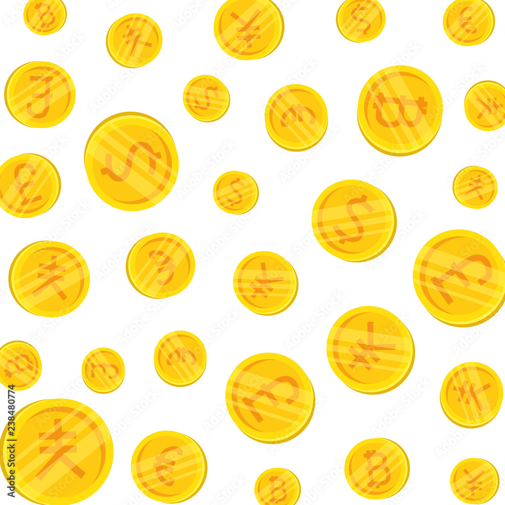 set of commercial coins pattern set of commercial coins pattern