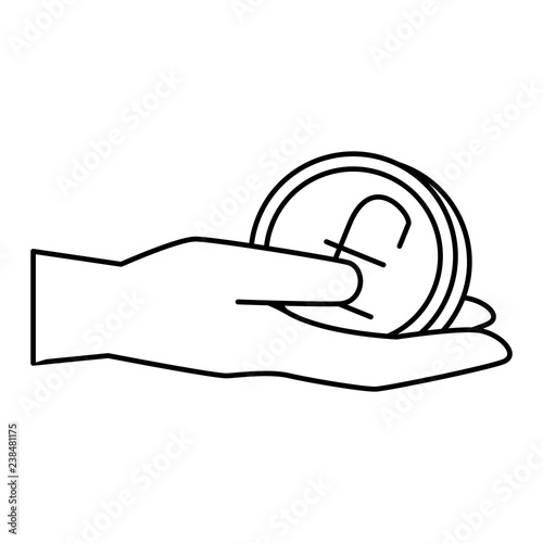 hand with pound sterling